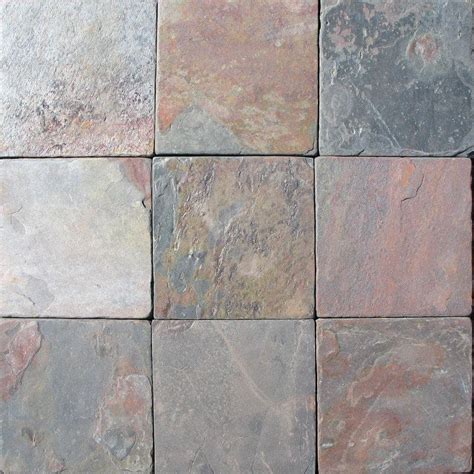 The look of real slate in the deepest, warmest colors you can imagine. . Home depot slate